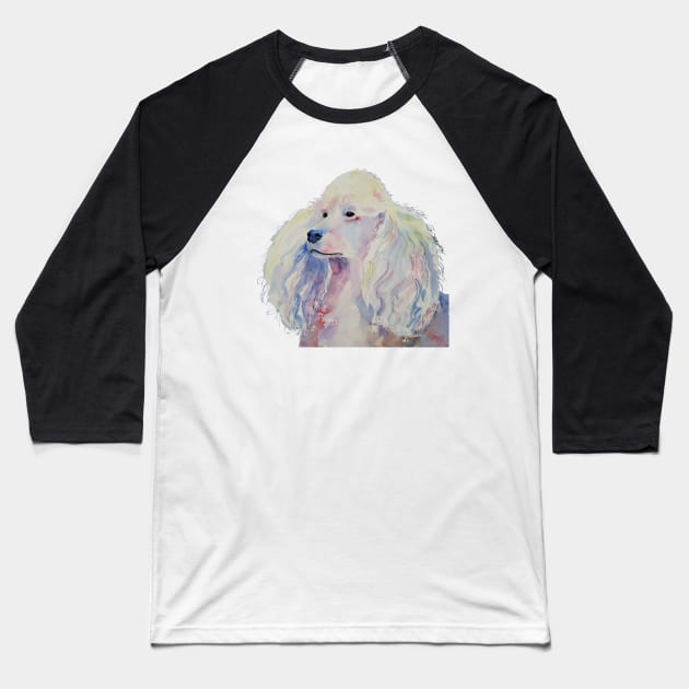 Poodle - standard - white Baseball T-Shirt by doggyshop